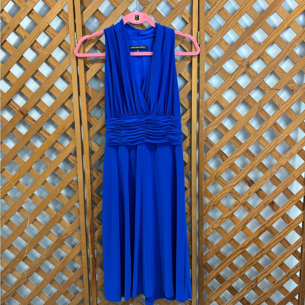 Jones Wear Vibrant Blue Dress
